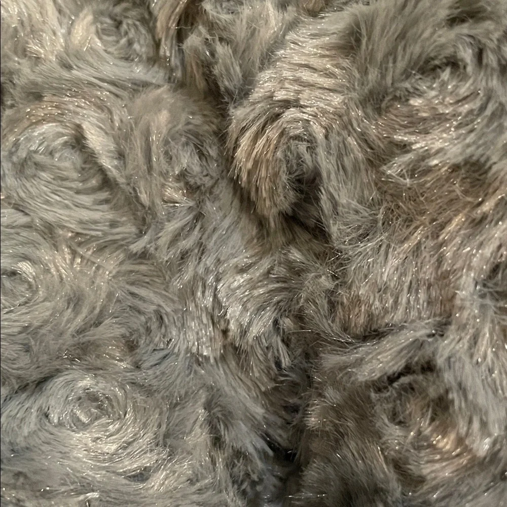 Pet Pad Plush Gray Blue Non Skid Animal Crate Throw Bed